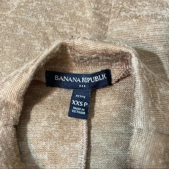 Banana Republic Factory Mustard Yellow Mock Neck Knit Sweater XXsmall Women’s - Picture 9 of 10